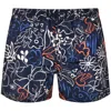 Paul Smith Men's Floral Print Swim Shorts In Navy