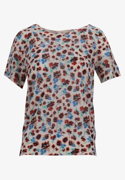 Paul Smith Floral-pattern Top In Wool And Alpaca In Brown