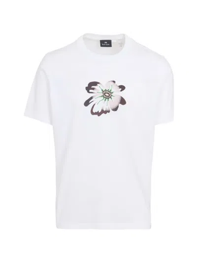 Paul Smith Floral-print T-shirt In White
