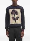Paul Smith Navy 'placement Flower Print' Sweatshirt Blue In Blue