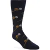 Paul Smith Flower Stem Dress Socks In Blue