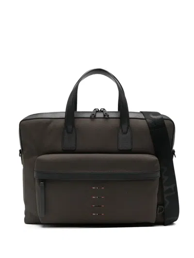 Paul Smith Folio Front-pocket Briefcase In Brown