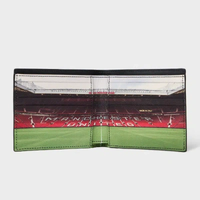 Paul Smith For Manchester United - Old Trafford Print Billfold Wallet Black In Multi