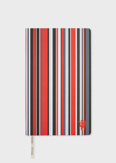 Paul Smith For Manchester United - Red 'signature Stripe' Notebook Black