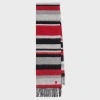 Paul Smith For Manchester United - Wool-blend Stripe Scarf Red In Red