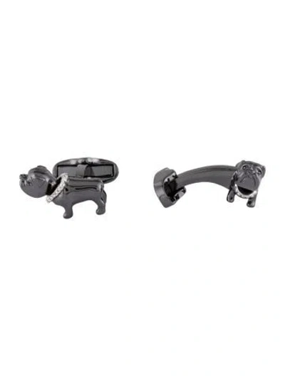 Pre-owned Paul Smith 'french Bulldog' Cufflinks In Multicolor