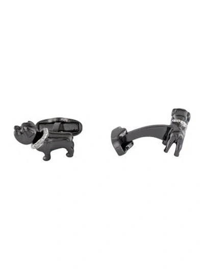 Pre-owned Paul Smith 'french Bulldog' Cufflinks In Multicolor
