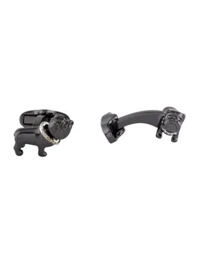 Pre-owned Paul Smith 'french Bulldog' Cufflinks In Multicolor