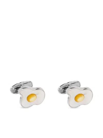 Paul Smith Fried Egg Cufflinks In Silver