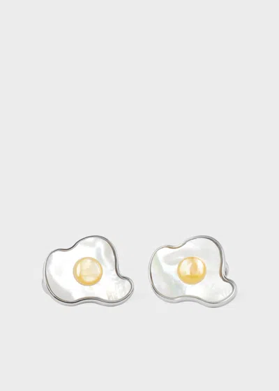 Paul Smith Fried Egg Cufflinks White