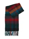 Paul Smith Fringed Check Scarf In Multi