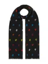 Paul Smith Fringed Scarf In Black