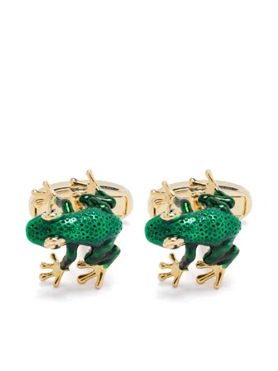 Paul Smith Frog Cufflinks In Green