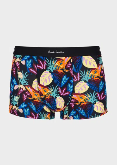 Paul Smith 'frog' Print Boxer Briefs Black In Multi