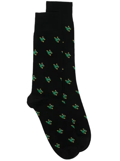 Paul Smith Frog Socks In Black