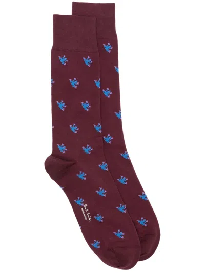 Paul Smith Frogs Socks In Red