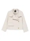 Paul Smith Double-breasted Blazer Notched Lapel Pockets In Neutral