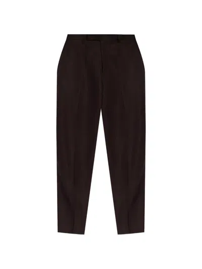 Paul Smith Front Slit Trousers In Brown