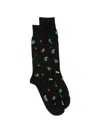 Paul Smith Fruit-patterned Socks In Black