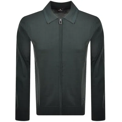 Paul Smith Full Zip Cardigan Green