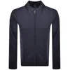 Paul Smith Full Zip Cardigan Purple In Blue