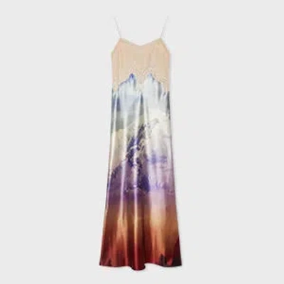 Paul Smith + Gabriela Hearst - Adolphine Blue Mountain Print Silk Dress Red