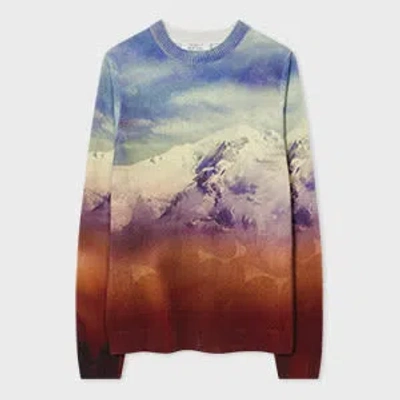 Paul Smith + Gabriela Hearst - Sael Mountain Print Cashmere Sweater Red