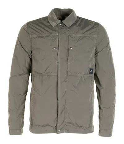 Paul Smith Garment Dyed Nylon Jacket Khaki In Green
