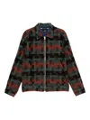 Paul Smith Geometric Pattern Wool Jacket Design In Green