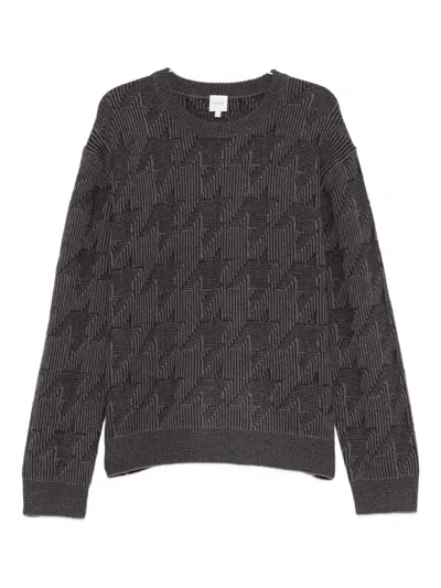 Paul Smith Geometric-pattern Sweater In Brown