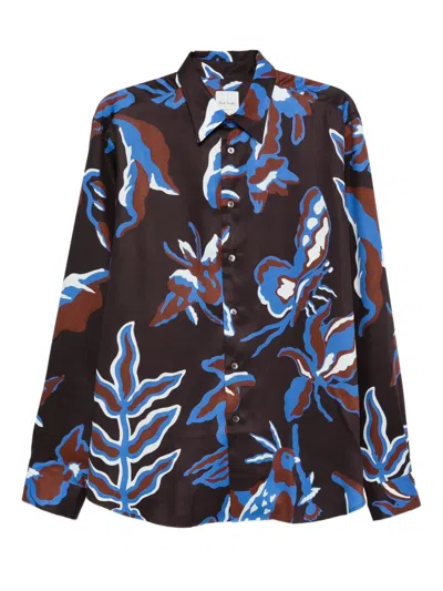 Paul Smith Geometric-print Shirt In Brown