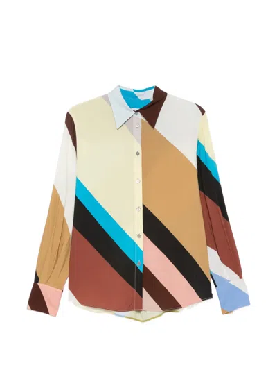 Paul Smith Geometric-print Long-sleeve Shirt In Multi