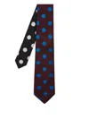 Paul Smith Burgundy Silk Polka Dot Contrast Tie Red In Brown