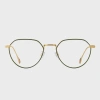 Paul Smith Gold & Green 'fisher' Spectacles Multicolour In Multi