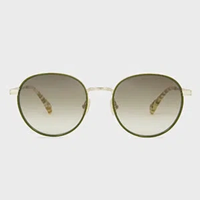 Paul Smith Gold And Green 'mabley' Sunglasses Multicolour
