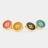 Paul Smith Double Button Linked Cufflinks In Multicolour