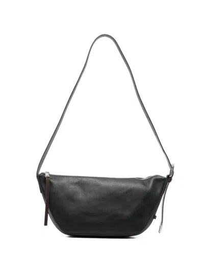 Paul Smith Grained Leather Messenger Bag In Black