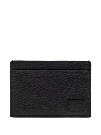 Paul Smith Grained-leather Card Holder In Black