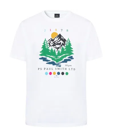 Paul Smith Graphic-print Cotton T-shirt In White