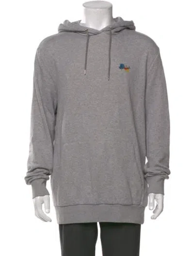 Pre-owned Paul Smith Graphic Print Crew Neck Hoodie In Gray