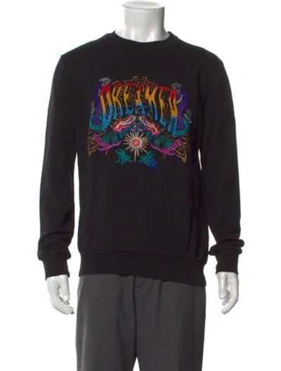 Pre-owned Paul Smith Graphic Print Crew Neck Sweatshirt In Black
