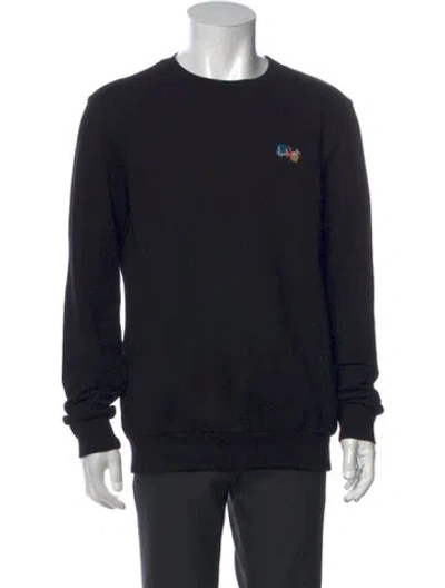 Pre-owned Paul Smith Graphic Print Crew Neck Sweatshirt In Black/green/red