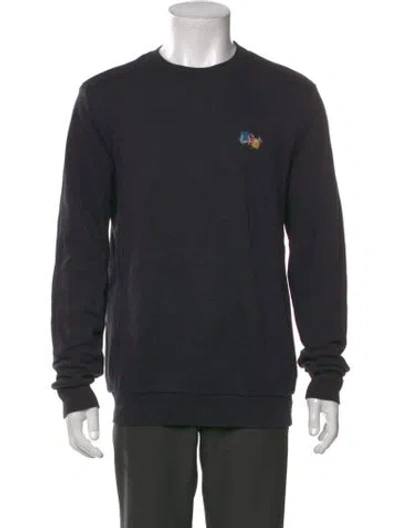 Pre-owned Paul Smith Graphic Print Crew Neck Sweatshirt In Gray