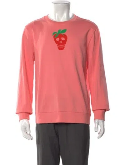 Pre-owned Paul Smith Graphic Print Crew Neck Sweatshirt In Pink