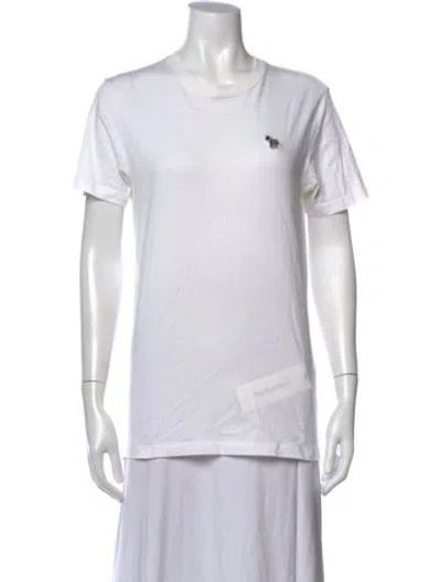 Pre-owned Paul Smith Graphic Print Crew Neck T-shirt In White