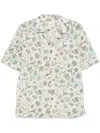 Paul Smith Men's Souvenir Print Shirt | Size Small | M1r905up02672 Color 40 In 绿色