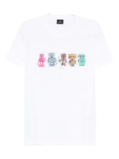 Paul Smith Graphic-print T-shirt In White