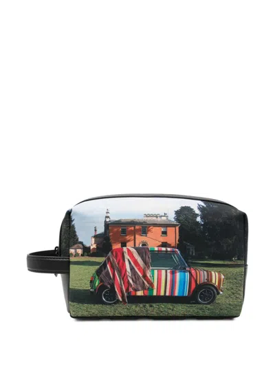 Paul Smith Graphic Print Travel Wallet In Black