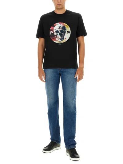 Paul Smith Graphic-printed Crewneck T-shirt In Black