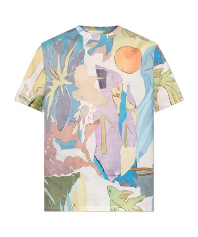 Paul Smith Graphic Printed Crewneck T-shirt In Multi